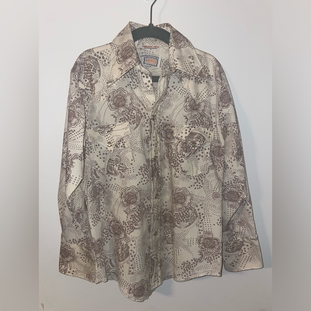 Karman Western Wear Boys Button Up shirt Size 8